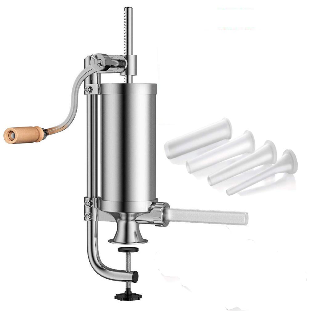 Photo 1 of Meao Sausage Filler Stuffer Home Made Machine - Stainless Steel Vertical Sausage Maker with Suction Base and Manual Crank for Household Use or Commercial - Capacity 2.5 LBS #1