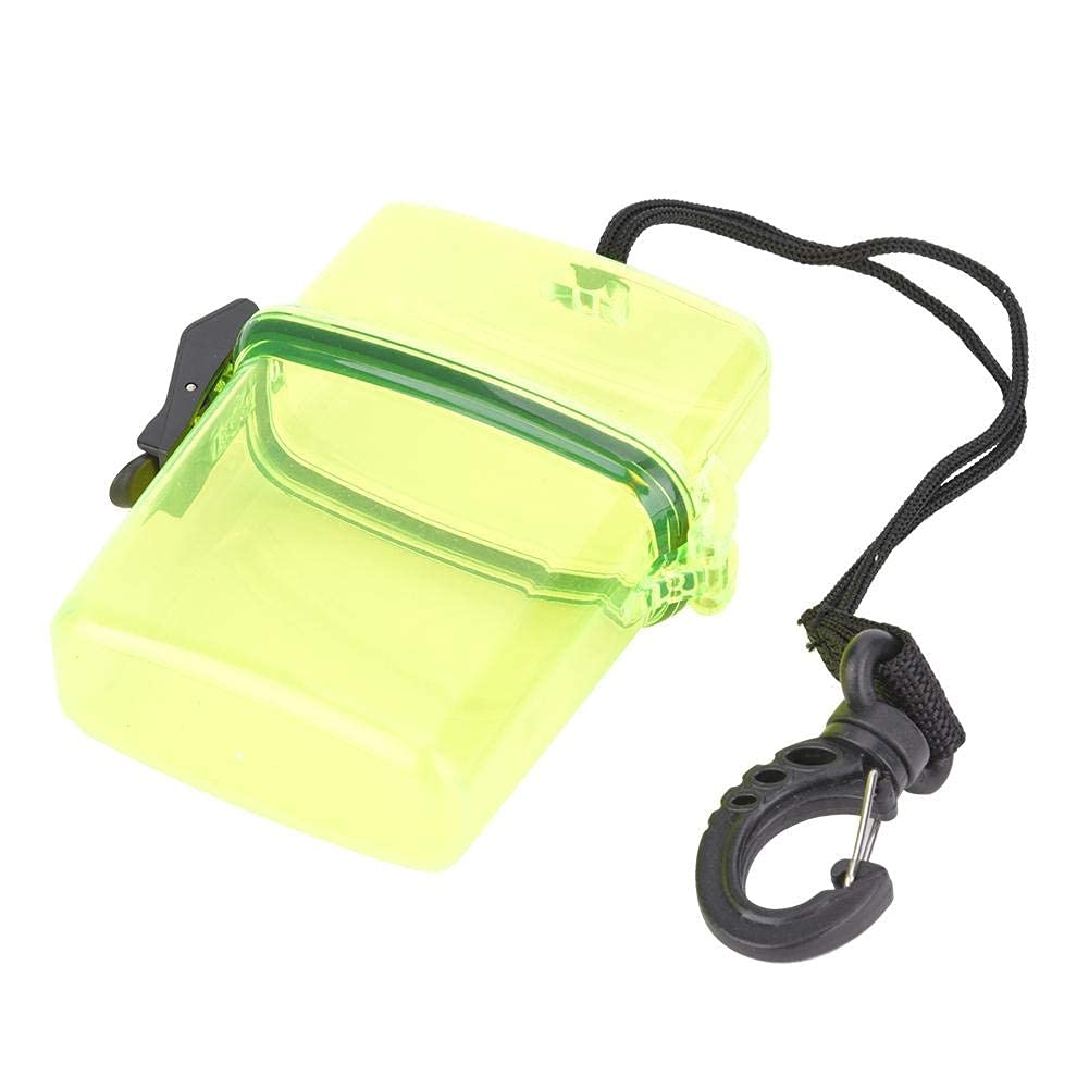 VGEBY Diving Dry Box, Underwater Plastic Transparent Floating Watertight Case Waterproof Diving Sealing Dry Storage Box with Rope Hook for Surfing Canoe Kayak(Transparent Yellow) Diving Water Sports