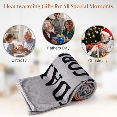 KAAYEE Grandad Gifts, Blanket Grandad Birthday Gifts, Gifts for Grandad on Fathers Day Christmas Valentines Easter, Retirement Thank You Presents for Grandfather
