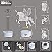 ZOKEA Unicorn Gifts, Unicorn Toys for Girls 7 Colors Changing 3D Night Light Set (4 Patterns) with Remote Control & Smart Touch & Timer, Xmas Gifts for Girls Age 2 3 4 5 6 7+ Year Old Girl Gifts