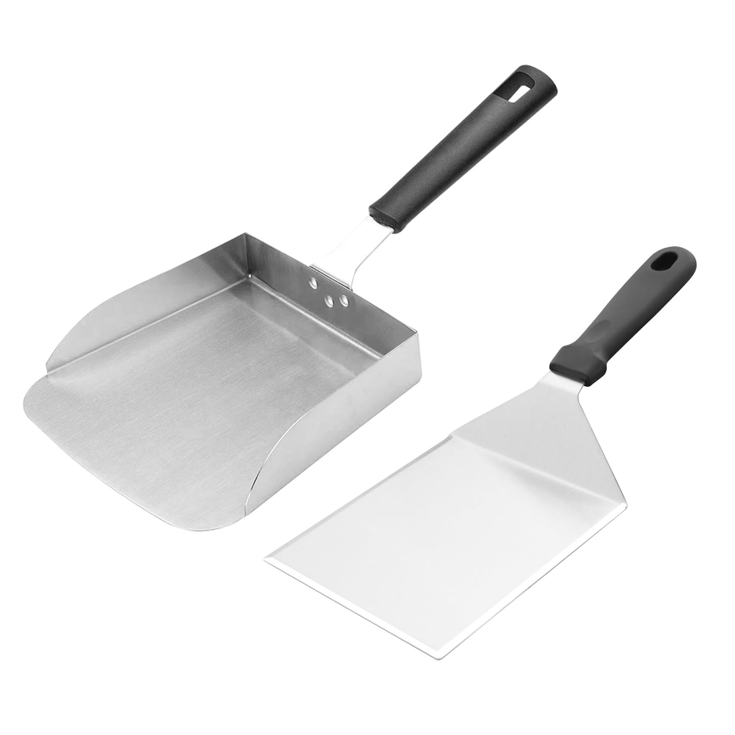Photo 1 of Generic Large Griddle Scoop and Wide Smash Burger Spatula. Stainless Steel Griddle Food Mover. BBQ Grill Food Shovel for Fried Food, Stir Fry, Hibachi Tools, Silver