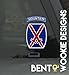 US Army - 10th Mountain Division Patch Decal - 3.5 Inch Tall Full Color Decal, Sticker