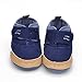 Weixinbuy Baby Boy's Canvas Soft Sole Sneaker High Shoe Deep Blue S