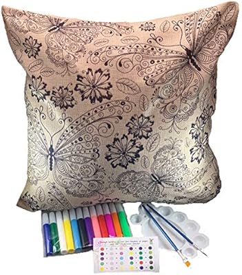 Jabkab Bokesi Diy Cute Pillow Cover Coloring Kit Arts And