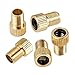 MFJUNS Brass Presta Valve Adapters(Pack of 10 + 10 Caps), Presta Valve Adapter for Air Compressor I nflate Tire Using Standard Pump by Mobi Lock - Bike Presta Valve for Bikes,Motocycle and Cars