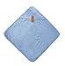Arus Baby Organic Turkish Cotton Terry Hooded Nursery Towel Wrap Set, Blue, 0-6 Months