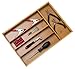Chef Essential Bamboo Utility Drawer Organizer, Kitchen Silverware tray, 5-Compartment, Your Drawer Will Look Super Neat with This Bamboo Divider, Perfect Size 14.5 L x 10.25 W.