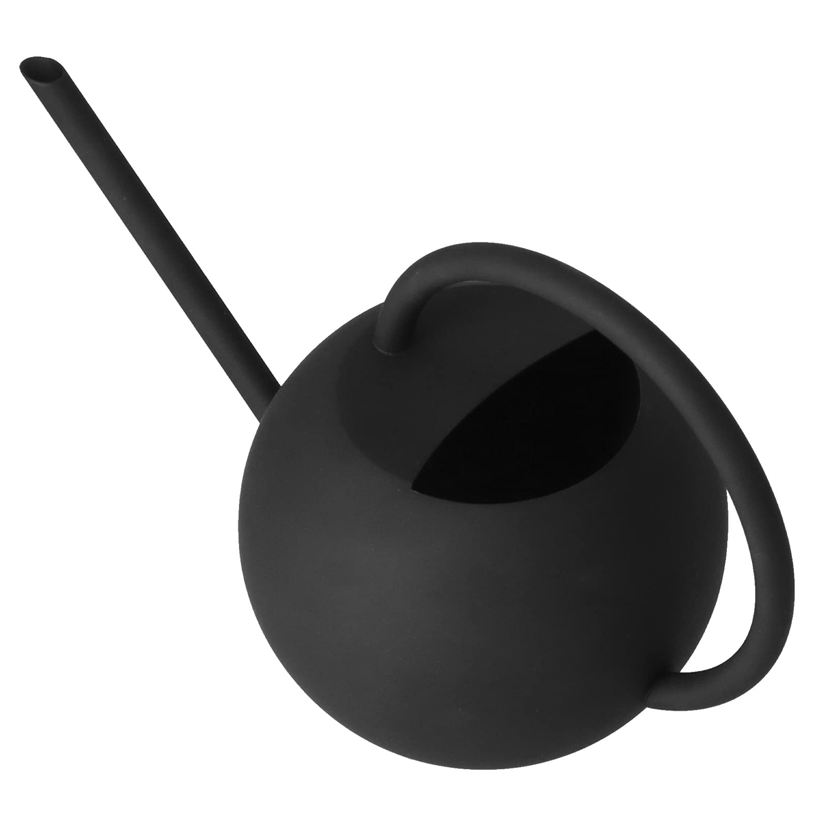 Mumusuki Small Watering Can Bonsai Stainless Steel Plant Water Can for Indoor Office Plants and Garden Long Spout Black