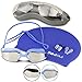 Swimming Goggles + Swim Cap - Get Fog Free Vision and Dry Hair! Comfortable Fit Goggles are Fully Watertight with New Anti-Fog Coating Plus Ear Plugs Nose Clip + Storage Case For Men Women Kids 10+