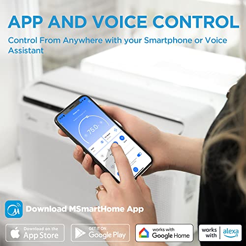 Midea 8,000 BTU UShaped Smart Inverter Window Air Conditioner Cools