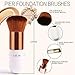 BEAKEY 2Pcs Makeup Sponge with 1Pc Kabuki Foundation Brush, Foundation Blending Sponge Latex-Free for Liquid Foundation