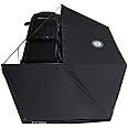 Overland Vehicle Systems 19690002 Passenger Side XD Nomadic 270 Degree Awning with Lights | Black Body and Grey Trim with Travel Cover | Waterproof Fabric | 129 SQ FT Coverage