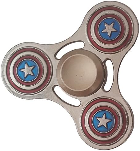 Metal Fidget Spinner Toy For Adults Teens And Children Relieve Stress Reduce Boredom Anxiety Nail Biting Leg Shaking Phone Play Captain America