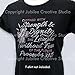 Clothed with Strength Proverbs 31 Woman Christian Sparkly Iron-on Rhinestone and Rhinestud Transfers for T-Shirts by JCS Rhinestones