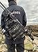 Rodeel Fishing Tackle Sling Shoulder Backpack with Rod Holder, Lure Bag, Water Resistant & Weatherproof, Large Storage, Unisex, Black Camouflage