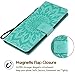 Leather Wallet Case for Samsung Galaxy S9 Plus (2018 Release), Credit Cards & Changes Holder, Colorful Art Mandala Design, Magnetic Durable Flip Cover Kickstand case for S9 Plus(6.2 inch)-Green