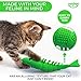 Ronton Cat Toothbrush - Durable Hard Rubber Cat Dental Care, Interactive Toothbrush Chew Toy (1 Pack Green (Shrimp))