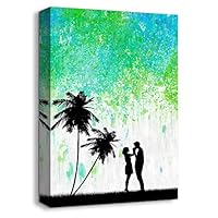 signwin-Canvas Wall Art-Romantic Rainy Day-Canvas Prints Home Artwork Decoration for Living Room,Bedroom - 12x18 inches