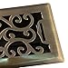 Accord AMFRABC410 Charleston Floor Register, 4-Inch x 10-Inch(Duct Opening Measurements), Antique Brass