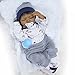 Terabithia 50cm Black Rare Alive African-American Sleeping Reborn Baby Boy Dolls, May God Bless You