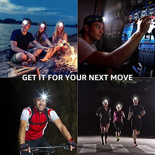 LE USB-oplaadbare hoofdlamp, led-hoofdlamp met 5 lichtmodi koplamp en rood licht, IPX4 spatwaterdichte behuizing, ideaal… - Image 8