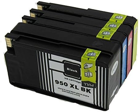 Discount Cartridge New compatible Replacement for HP 950XL and HP 951XL High Yield Newest Version show ink level 4 Pack (1 Black + 1 Cyan+ 1 Magenta+ 1Yellow)