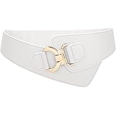 JASGOOD Wide Elastic Stretch Waist Belt Women's Adjustable Fashion Dress Belt