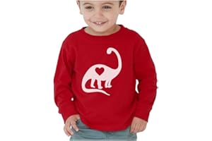 TSTARS Dinosaur Boys Valentines Shirt Long Sleeve Funny Trex Heart Crusher Valentine Day Toddler Boy Kids T-Shirt
