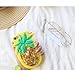 Quicksand Pineapple Case for iPhone 5 5S 5C,Soft Cute Silicone 3D Cartoon Fruit Food Cover,Shockproof Vivid Color Kids Girls Boys Bling Glitter Rubber Kawaii Character Fashion Cases for iPhone 5