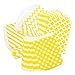KEYYOOMY 100 Pcs Yellow Candy Buffet Bags Small Cookie Bags Polka Dot Paper Treat Bag for Wedding Birthday Party (5 inch x 7 inch)