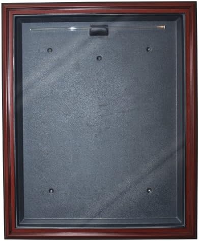 Basketball Cabinet Style Jersey Display with Museum Quality UV Upgrade (Mahogany)