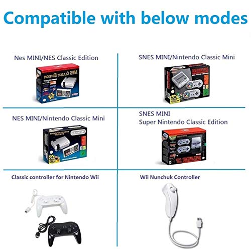 image for RunKoo NES Classic Controller Extension Cable 3M/10ft (2-Pack) Wiiu Co