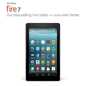 All-New Fire 7 Tablet with Alexa, 7" Display, 8 GB, Black - with Special Offers