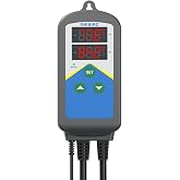 Inkbird Aquarium Heater with Probe Thermostat Fish Ornamental Shrimp Reef Tanks 24 Hours Double Time with Day Night Automatic Temperature Controller