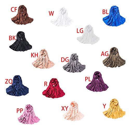 MEIYIN 14 Colors 180x70CM Muslim Hijab Women Glitter Satin Solid Color Shawl Scarf Twill Multi-Use Headscarf