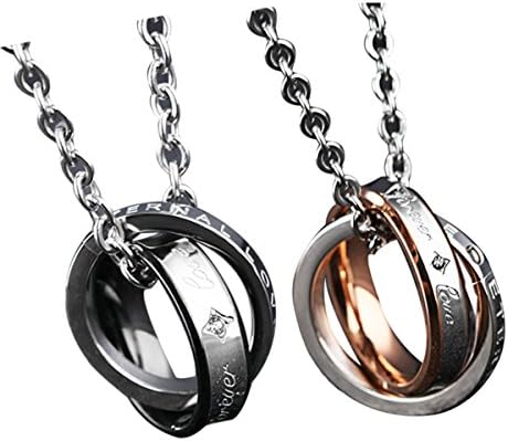 Titannium Steel Necklace Pendant for Men and Women, 22 inches Chain 3 Styles for Choice