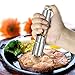Salt Pepper Grinder Stainless Steel Salt and Pepper Mill Seasoning Mill One Hand Operated Mini Thumb Push Muller for Peppercorns, Sea Salt, Spices