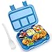 Kids Lunch Box, Hometall Lunch Box for Kids with Spoon, BPA-Free, Leakproof 4 Compartments Food Container Great for School, Picnics, Travel and More(Large Size/BLue)