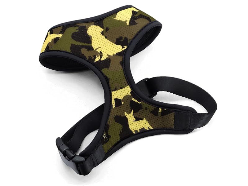 MORSO® Air Mesh Breathable Harness for Small Medium Dogs Army Green Size S
