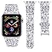 iiteeology Compatible with Apple Watch Band 46mm 45mm 44mm 42mm, Glitter Shiny Bling Leather Band for iWatch Series 10/9/8/7/6/5/4/3/2/1/SE - Silver