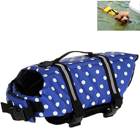 Pet Dog Swimming Life Jacket Preserver Life Vest Coat With Adjustable Belt 2057 (XL, Blue)