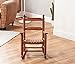 BplusZ Child Rocking Chair Outdoor Toddler Wooden Rocker for Kids Ages 3-6 - Ideal for Patio, Porch, and Indoor Outside Use, Brown