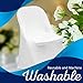 SPRINGROSE Ecoluxe White Scuba Spandex Stretch Folding Wedding Chair Covers (Set of 10). These are Made for Standard Metal and Plastic Folding Chairs.