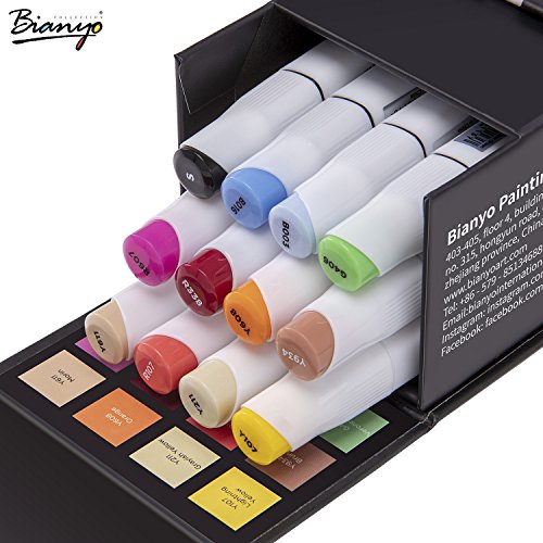 Bianyo Artist Drawing Pen, Fine and Chisel Tip, 12 Colors - Thumbnail 3