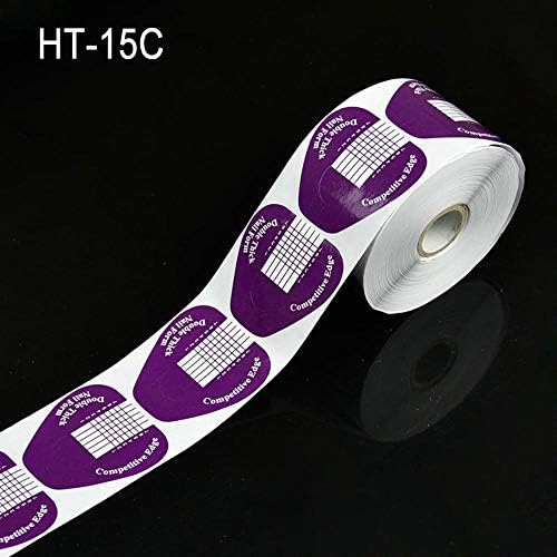 Purple Strong adhesion Salon Professional C Curve Acrylic Nail Art Form Sticker Nail Forms