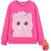 WELAKEN Girls Sweatshirt Fleece Pullover Long Sleeve Fall & Winter Top for Toddler Kids