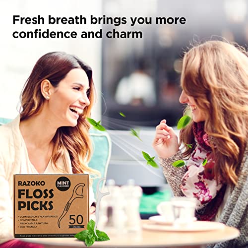 Dental Floss PicksVegan,EcoFriendly, Sustainable Dental Flossers (200