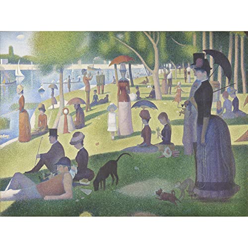 Fine Art Prints Seurat Sunday Afternoon La Grande Jatte Painting Art Print Canvas Premium Wall Decor Poster Mural, 16 x 12 inches