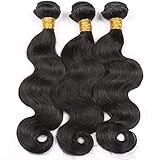 Derun Hair Human Remy Hair Weft Weave 3 Bundles Virgin Brazilian 3 Pieces Lot Mixed Length 14