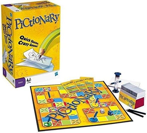 Stager Original Yellow Pictionary- Quick Sketches, Crazy Guesses! Board Game